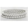 Image 3 : 3.12ctw Diamond Hoop Earrings - 14KT White Gold