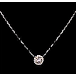0.57ctw Diamond Necklace - 14KT Two-Tone Gold