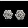 Image 1 : 14KT White Gold 1.57ctw Diamond Earrings