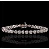 Image 1 : 14KT White Gold 11.40ctw Diamond Tennis Bracelet