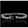 Image 3 : 14KT White Gold 11.40ctw Diamond Tennis Bracelet