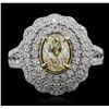 Image 4 : 18KT White Gold 2.02ctw Diamond Ring