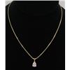 Image 3 : 0.76ct Diamond Pendant With Chain - 14KT Yellow Gold