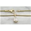 Image 8 : 0.76ct Diamond Pendant With Chain - 14KT Yellow Gold