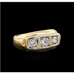 0.73ctw Diamond Ring - 14KT Two-Tone Gold