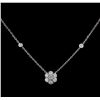 Image 2 : 0.80ctw Diamond Necklace - 14KT White Gold