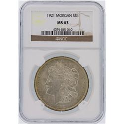 1921 NGC MS63 Morgan Silver Dollar