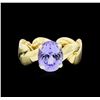 Image 2 : 4.61ct Tanzanite Ring - 18KT Two-Tone Gold