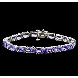 14.86ctw Tanzanite Bracelet - 14KT White Gold