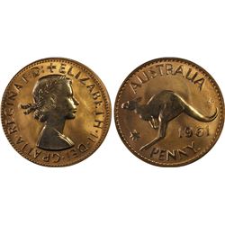 1961Y. Australian QEII Penny - PCGS PR 66RD