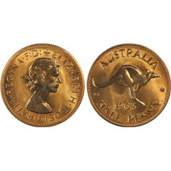 1963Y. Australian QEII Half Penny - PCGS PR 67RD