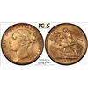 Image 1 : 1876 Melbourne Mint QV Sovereign - PCGS MS 63