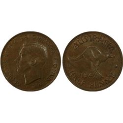 1942I Australian KGVI Half Penny - PCGS MS 62BN