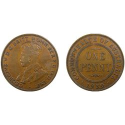 1930 Australian KGV Penny - PCGS XF 40