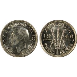 1948 Australian KGVI Threepence - PCGS MS 63