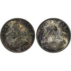 1917M Australian KGV Sixpence - PCGS MS 65