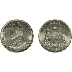 1915H Australian KGV Shilling - PCGS MS 61