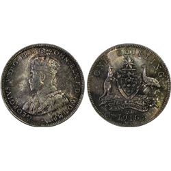 1916M Australian KGV Shilling - PCGS MS 65