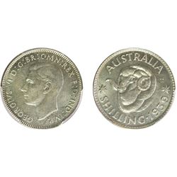 1939 Australian KGVI Shilling - PCGS MS 63