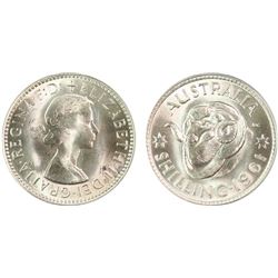 1961 Australian QEII Shilling - PCGS MS 66