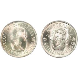 1962 Australian QEII Shilling - PCGS MS 66