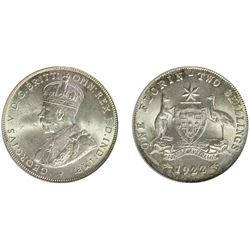 1922 Australian KGV Florin - PCGS MS 64