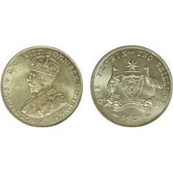 1928 Australian KGV Florin - PCGS MS 64