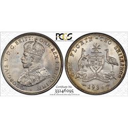 1934 Australian KGV Florin - PCGS MS 63