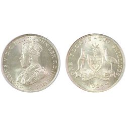 1936 Australian KGV Florin - PCGS MS 65