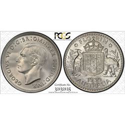 1939 Australian KGVI Florin - PCGS MS 65