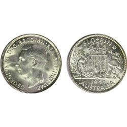 1944 S Australian KGVI Florin - PCGS MS 65