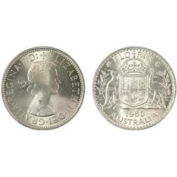1960 Australian QEII Florin - PCGS MS 66