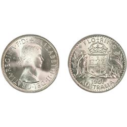 1961 Australian QEII Florin - PCGS MS 66