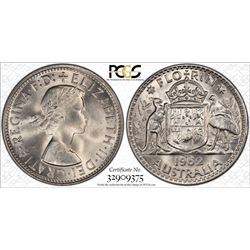 1962 Australian QEII Florin - PCGS MS 65+