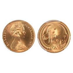 1971 Australian One Cent - PCGS MS 67RD