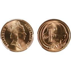 1991 Australian One Cent - PCGS MS 67RD