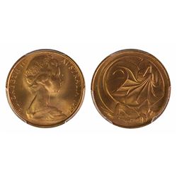 1967 Australian Two Cent - PCGS MS 66RD