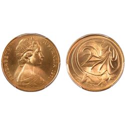 1971 Australian Two Cent - PCGS MS 67RD