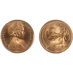 1975 Australian Two Cent - PCGS MS 66RD