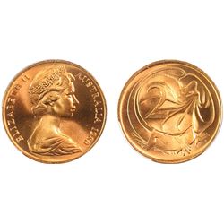 1980 Australian Two Cent - PCGS MS 66RD