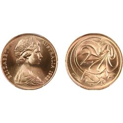 1982 Australian Two Cent - PCGS MS 67+RD