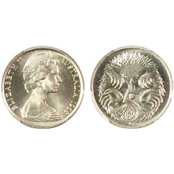 1968 Australian Five Cent - PCGS MS 68