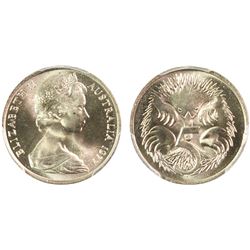 1977 Australian Five Cent - PCGS MS 67