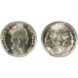 1987 Australian Five Cent - PCGS MS 67