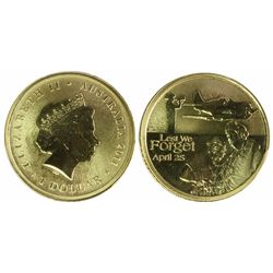 2011-P Australian "Lest we Forget" One Dollar - PCGS MS 67