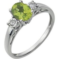 Michigan – Peridot or Amethyst and Diamond Ring