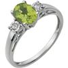 Image 1 : Michigan – Peridot or Amethyst and Diamond Ring