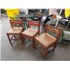 Image 1 : WOOD CHAIRS - 3 TTL