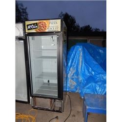 MCCAIN COMMERCIAL FREEZER - GLASS FRONT DOOR No warranty, no guarantee.