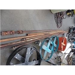 WOOD CURTAIN RODS - 7 TTL